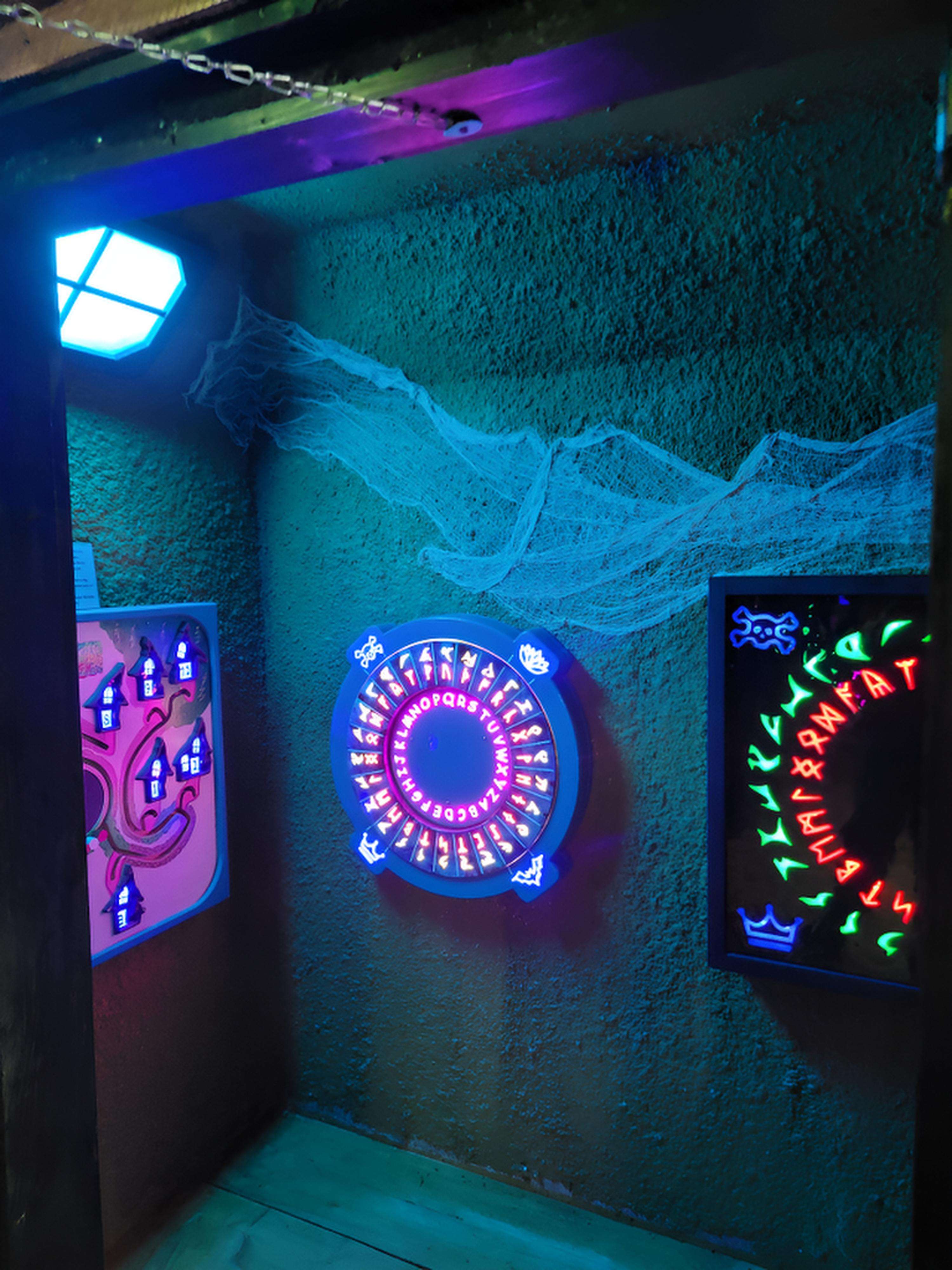 Glowing magical symbols inside Witch's Cauldron